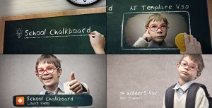 School Chalkboard v3 - After Effects Project (Videohive) Openers template preview