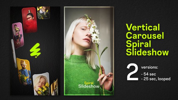 Videohive Vertical Carousel Spiral Slideshow Product Promo template preview