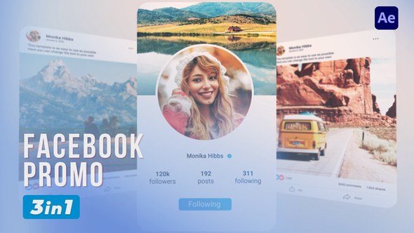 Videohive Facebook Promo | 3 in 1 Elements template preview