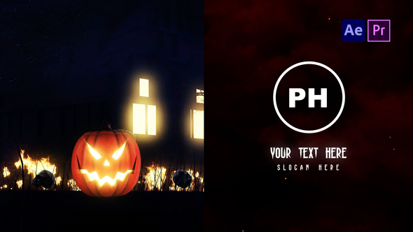 Videohive Halloween Dark Logo Reveal Logo Stings template preview