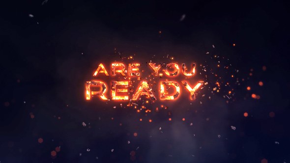 Epic Fire Titles Video Displays template preview