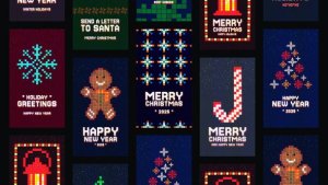 Videohive New Year Pixel Stories Openers template preview