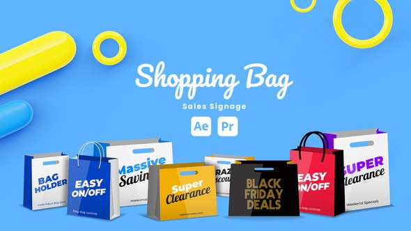 Videohive Shopping Bag Sale Signage Titles template preview