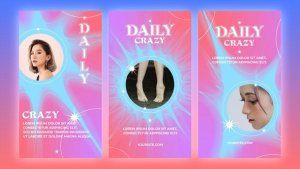 Videohive Abstract Stars Stories Pack Elements template preview