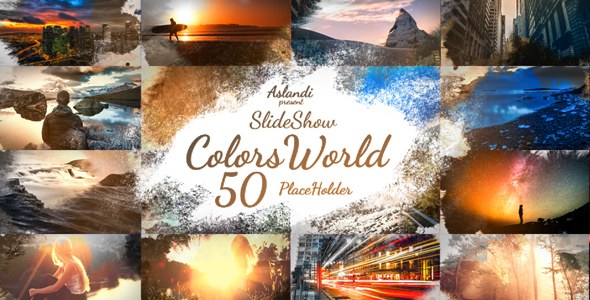 Videohive Colors World Ink Slideshow - After Effects Templates Video Displays template preview