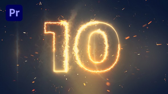 New Year Countdown 2025 Premiere Pro template preview