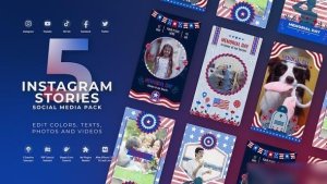 Videohive Memorial Day - 4th Of July Instagram Stories Openers template preview