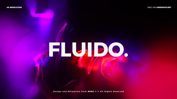 Videohive Particles Titles 4K - Fluido Titles template preview