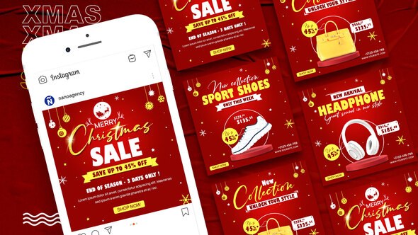 Videohive Merry Christmas Sale Banner Template Product Promo template preview