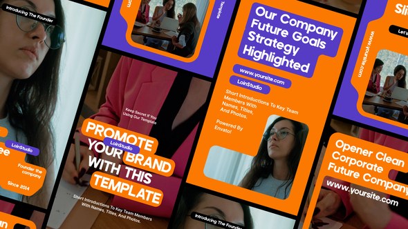 Videohive Clean Corporate Slideshow Stories Pack Elements template preview