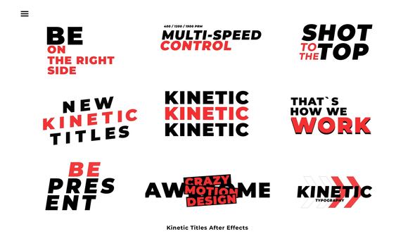 Videohive Kinetic Titles | After Effects 45338941 Titles template preview