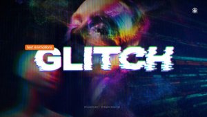 Glitch Text Animations Titles template preview