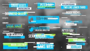 Glitch Lower Thirds Video Displays template preview