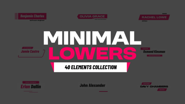 Videohive Minimal Lower Thirds 59097619 Titles template preview