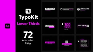 Videohive Typo Kit Lower Thirds Titles for After Effects Titles template preview