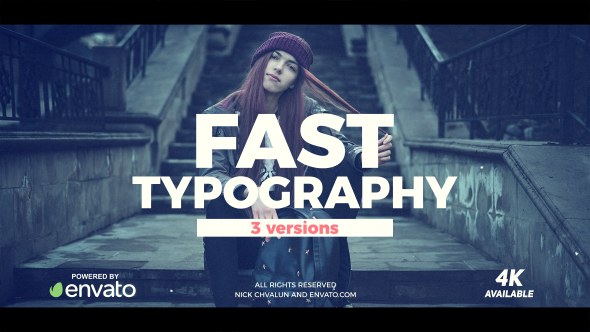 Videohive Fast Typography Openers template preview