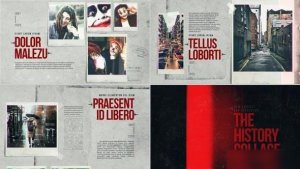 Videohive The History Collage Openers template preview