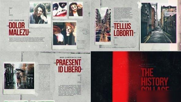 Videohive The History Collage Openers template preview