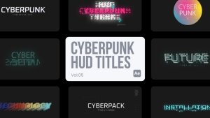 Videohive Cyberpunk HUD Titles 05 for After Effects Titles template preview