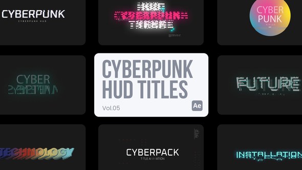 Videohive Cyberpunk HUD Titles 05 for After Effects Titles template preview