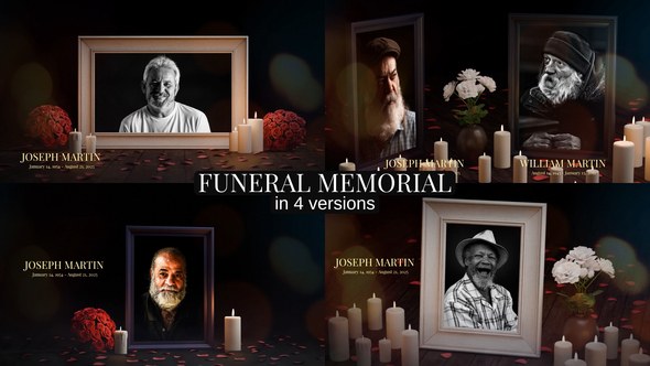 Videohive Funeral Memorial Slideshow вЂ“ In Loving Memory Tribute Video Openers template preview