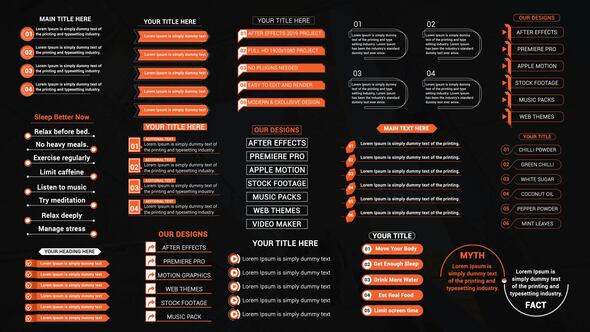 Videohive List Titles Pack Titles template preview