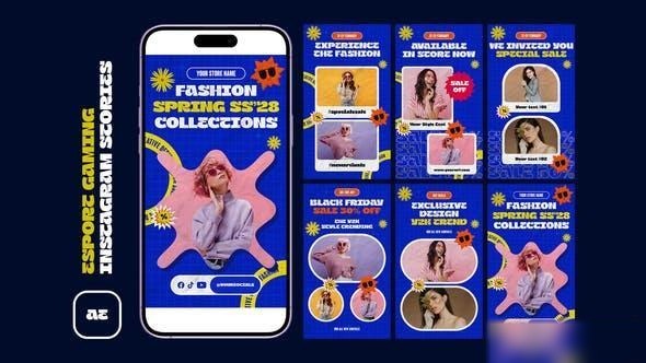 Videohive Torn Paper Fashion Instagram Stories Openers template preview