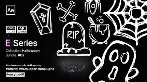Videohive Doodle Halloween Elements Elements template preview