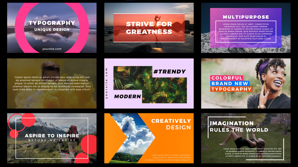 Videohive Typography & Titles 40242730 Titles template preview