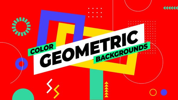 Videohive Color Geometric Backgrounds Elements template preview