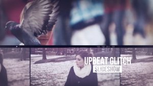 Videohive Upbeat Glitch Slideshow Video Displays template preview