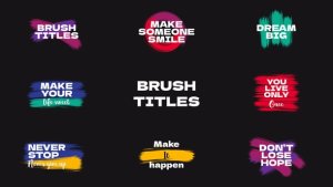 Videohive Brush Titles | AE Titles template preview
