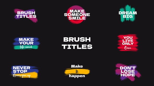Videohive Brush Titles | AE Titles template preview