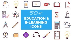 Videohive 50+ Animated Icons for Education and E-learning Broadcast-packages template preview