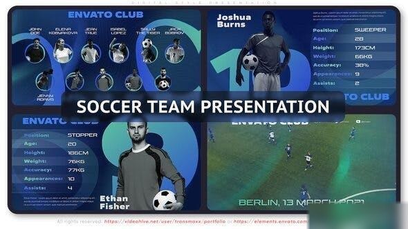 Videohive Soccer Team Presentation Openers template preview