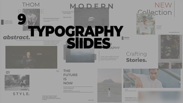 Videohive Typography Slides | AE Titles template preview
