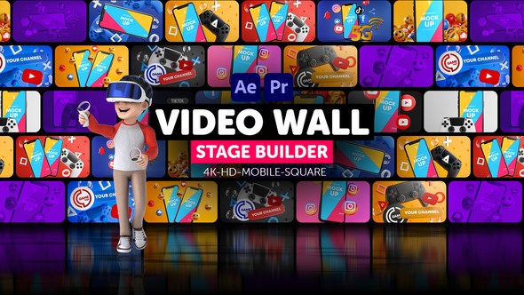 Videohive Video Wall Stage Builder Video Displays template preview