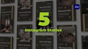 Videohive Barber Shop | Instagram Stories Video Displays template preview