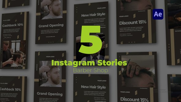 Videohive Barber Shop | Instagram Stories Video Displays template preview