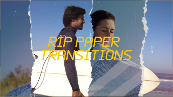 Rip Paper Transitions | MOGRT Premiere Pro template preview
