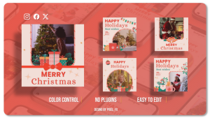 Videohive Merry Christmas | Happy New Year Posts V1 Openers template preview