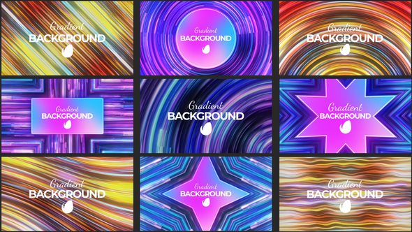 Videohive Glass Gradient Bakgrounds Elements template preview