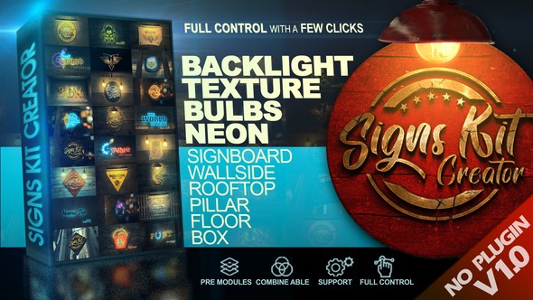Videohive Signs Kit Creator Openers template preview