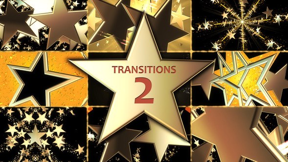 Videohive Gold Star Transitions Pack 2 Elements template preview