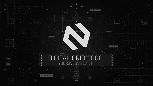 Videohive Digital Grid Logo Logo Stings template preview
