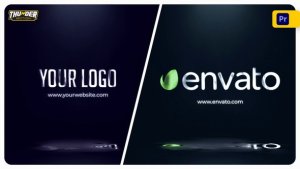 Glitchy Light Logo Reveal Premiere Pro template preview