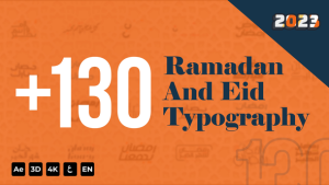 Videohive Ramadan Typography Pack Ramadan template preview
