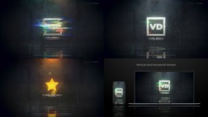 Videohive Glitch Dissolve Logos Transitions Reveal Logo Stings template preview