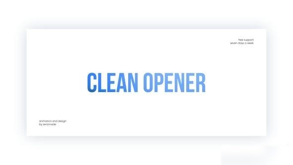 Videohive Clean Opener 32445602 Openers template preview