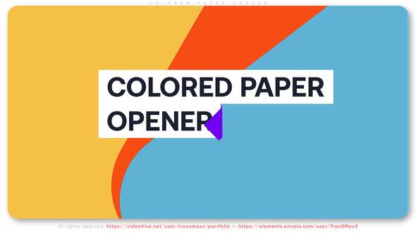 Videohive Colored Paper Opener Titles template preview